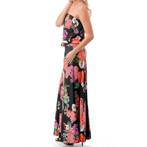 NEW VAVA vava anouk tube long dress in summer floral in summer floral - Picture 2 of 3